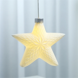 CERAMIC ORNAMENT STAR WITH LED LIGHT